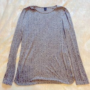 Ribbed long sleeve top